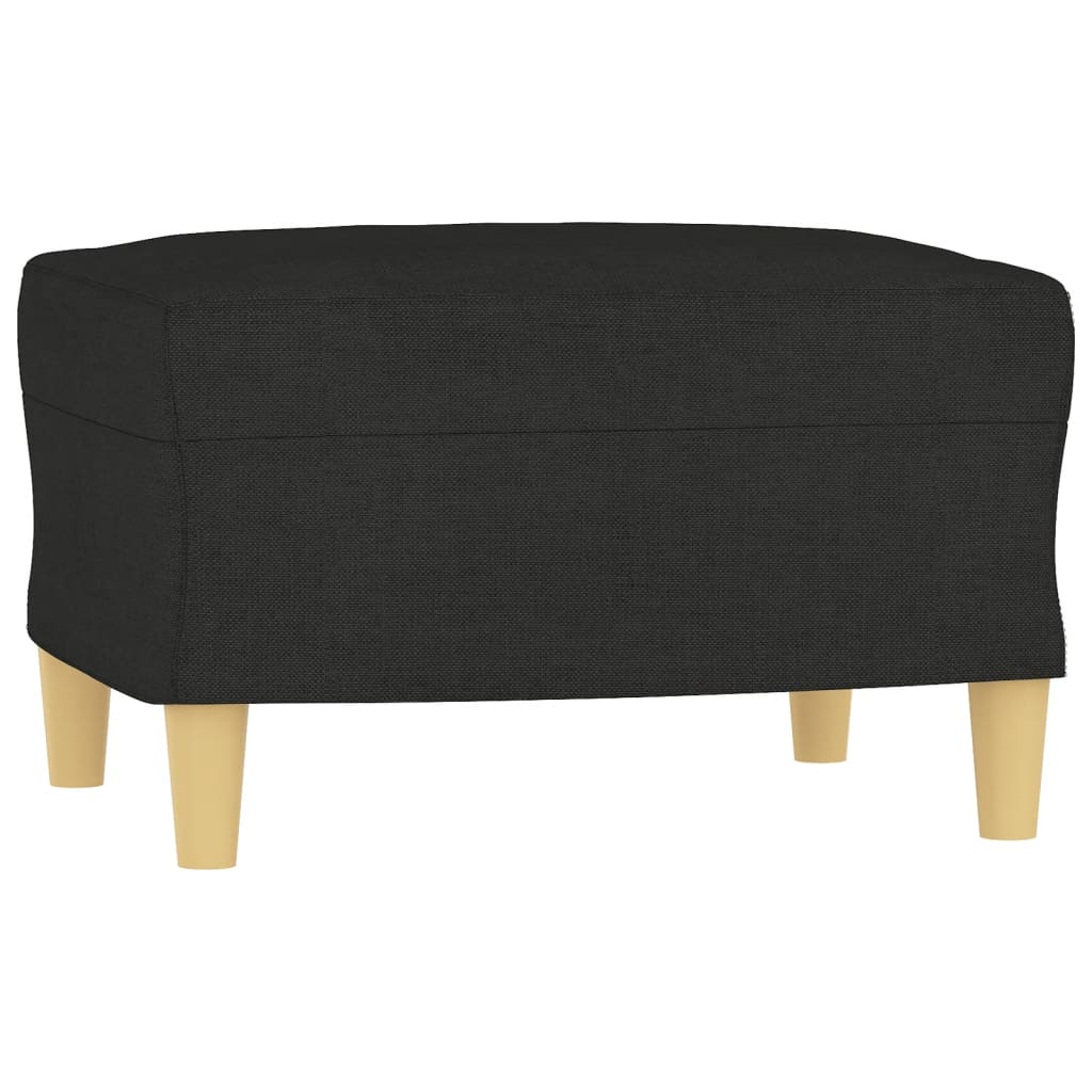 3-dijelni set sofa s jastucima crni od mikrovlakana