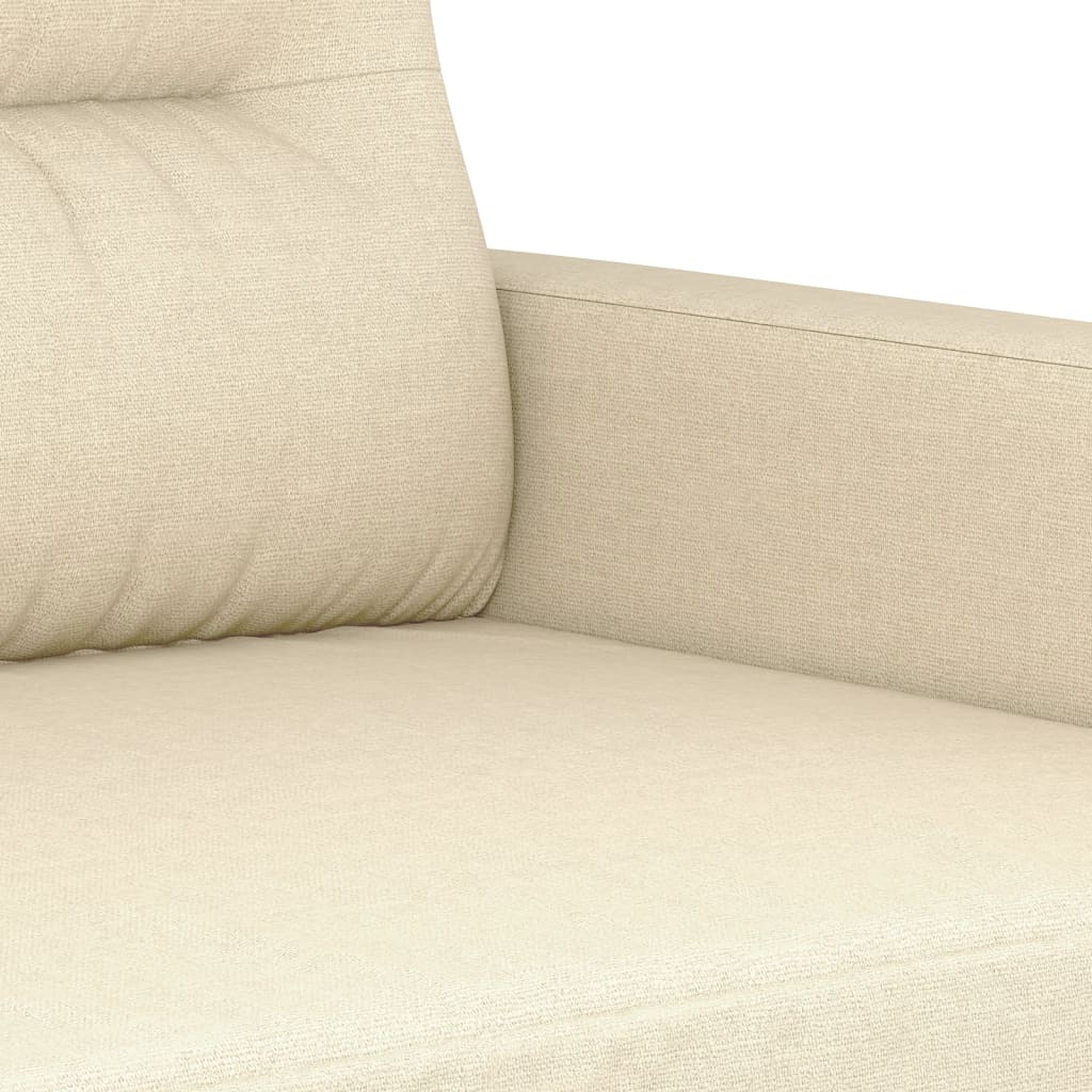 3-dijelni set sofa s jastucima krem od tkanine