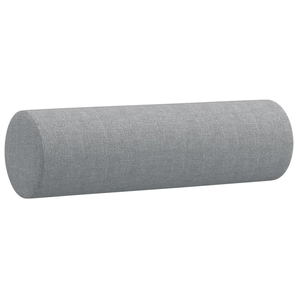 3-dijelni set sofa s jastucima svjetlosivi od tkanine