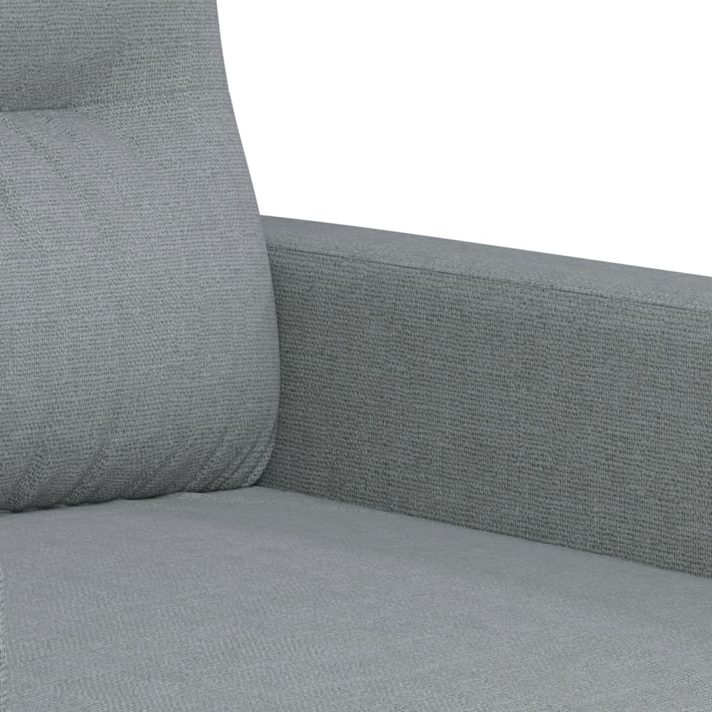 3-dijelni set sofa s jastucima svjetlosivi od tkanine