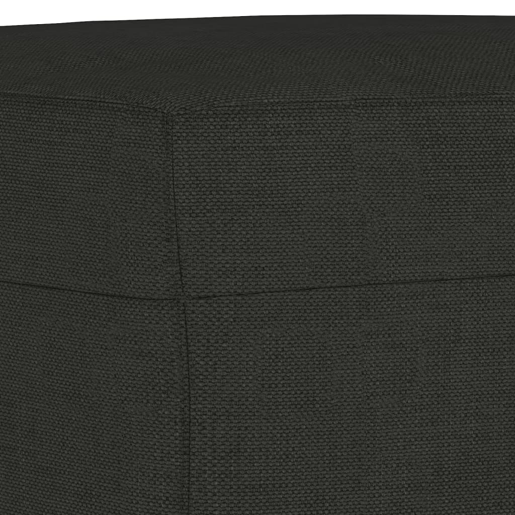 3-dijelni set sofa s jastucima crni od mikrovlakana