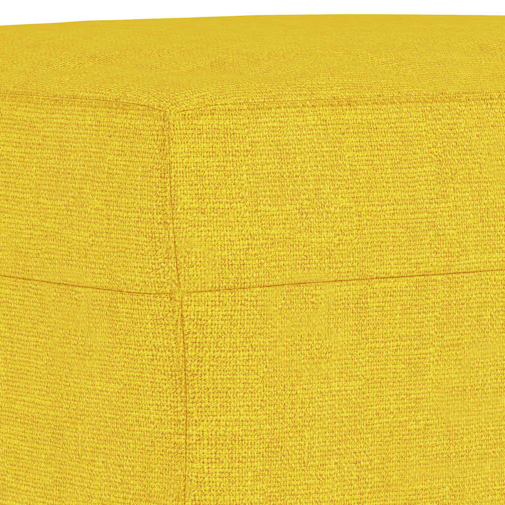 3-dijelni set sofa s jastucima svjetložuti od tkanine