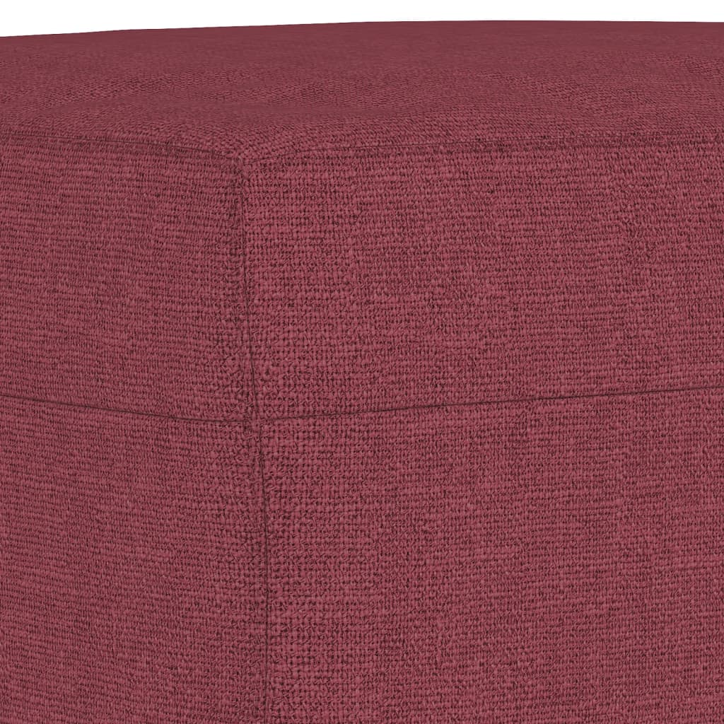 3-dijelni set sofa s jastucima crvena boja vina od tkanine