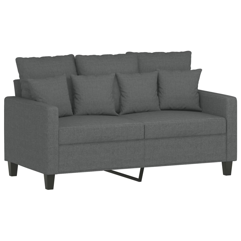 4-dijelni set sofa s jastucima tamnosivi od tkanine