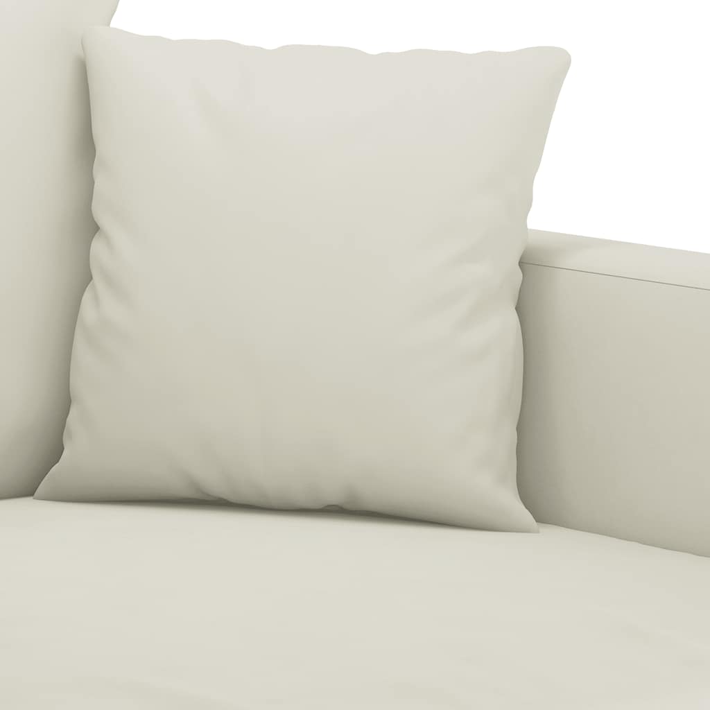 3-dijelni set sofa s jastucima krem baršunasti