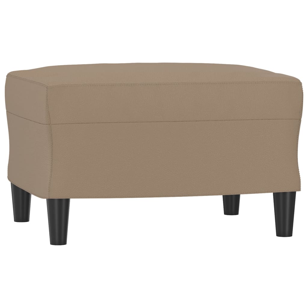 3-dijelni set sofa s jastucima boja cappuccina od umjetne kože