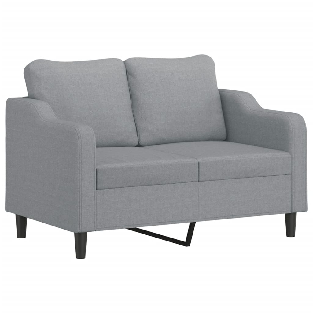 4-dijelni set sofa s jastucima svjetlosivi od tkanine