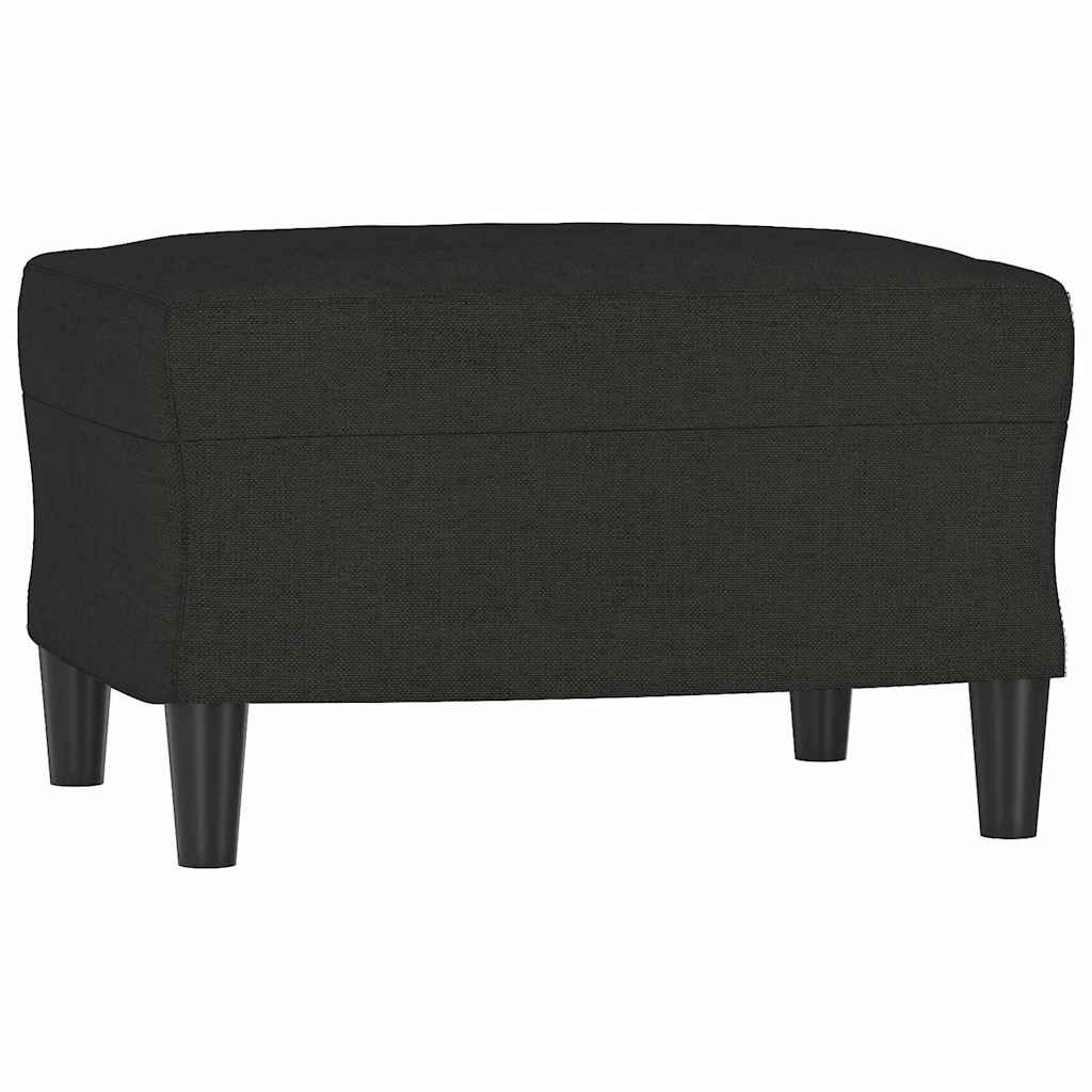4-dijelni set sofa s jastucima crni od tkanine