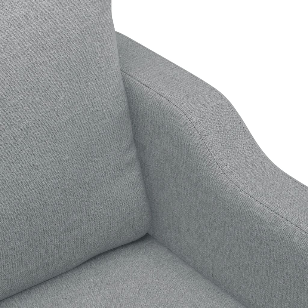 4-dijelni set sofa s jastucima svjetlosivi od tkanine
