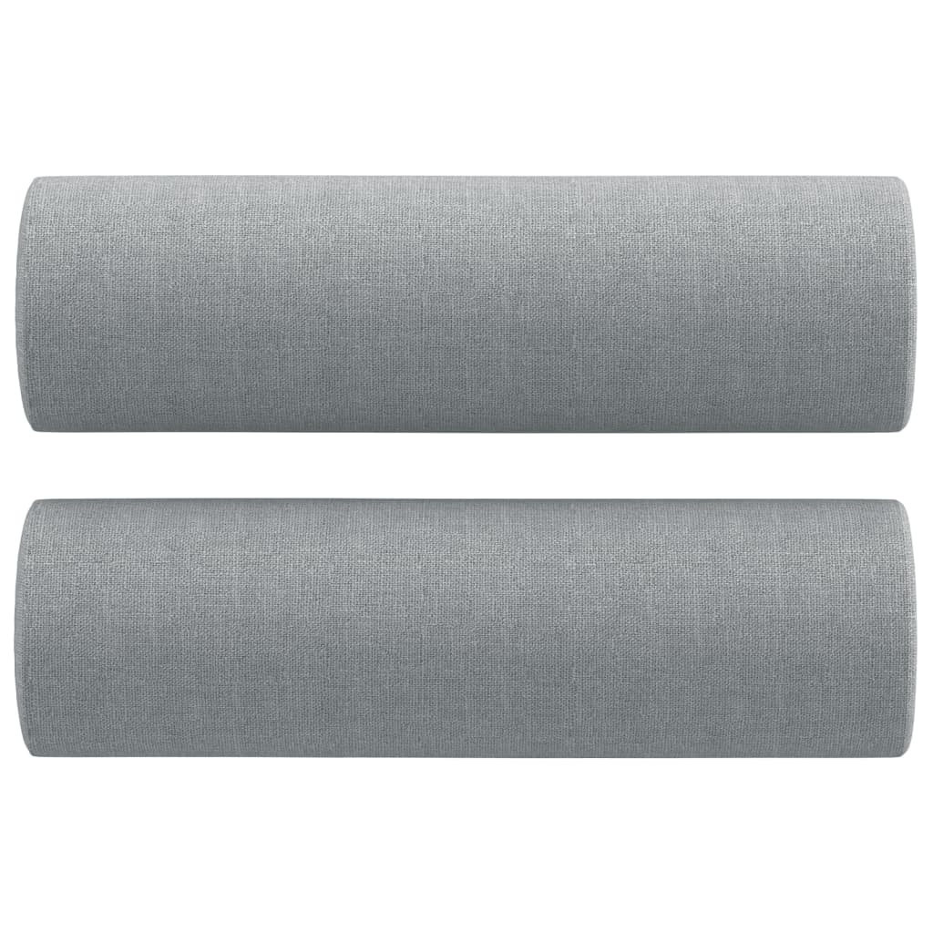 4-dijelni set sofa s jastucima svjetlosivi od tkanine