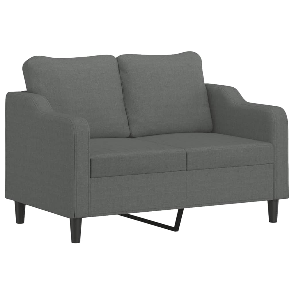 4-dijelni set sofa s jastucima tamnosivi od tkanine