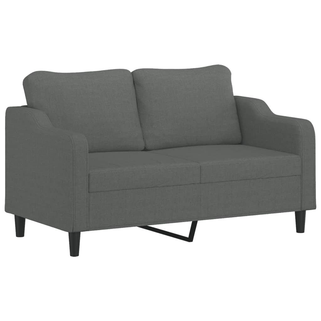 2-dijelni set sofa s jastucima tamnosivi od tkanine