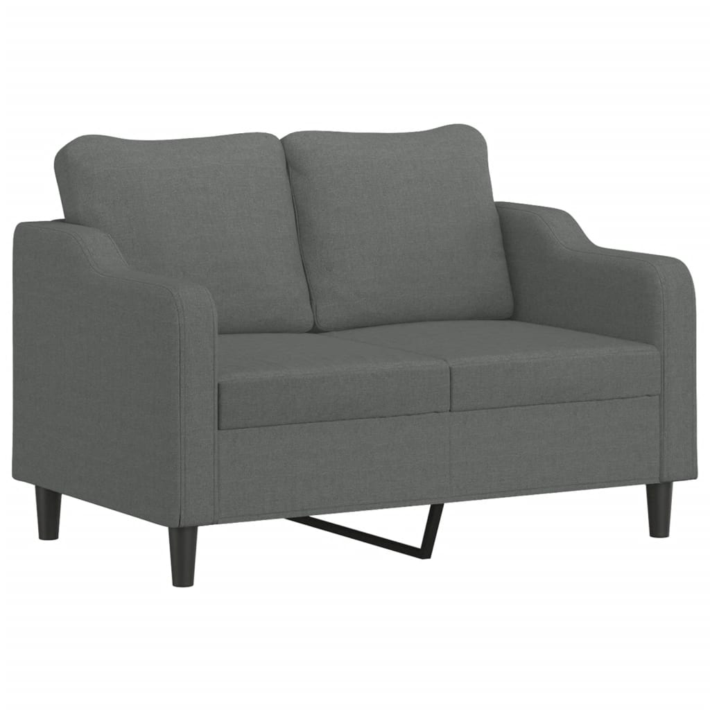 2-dijelni set sofa s jastucima tamnosivi od tkanine