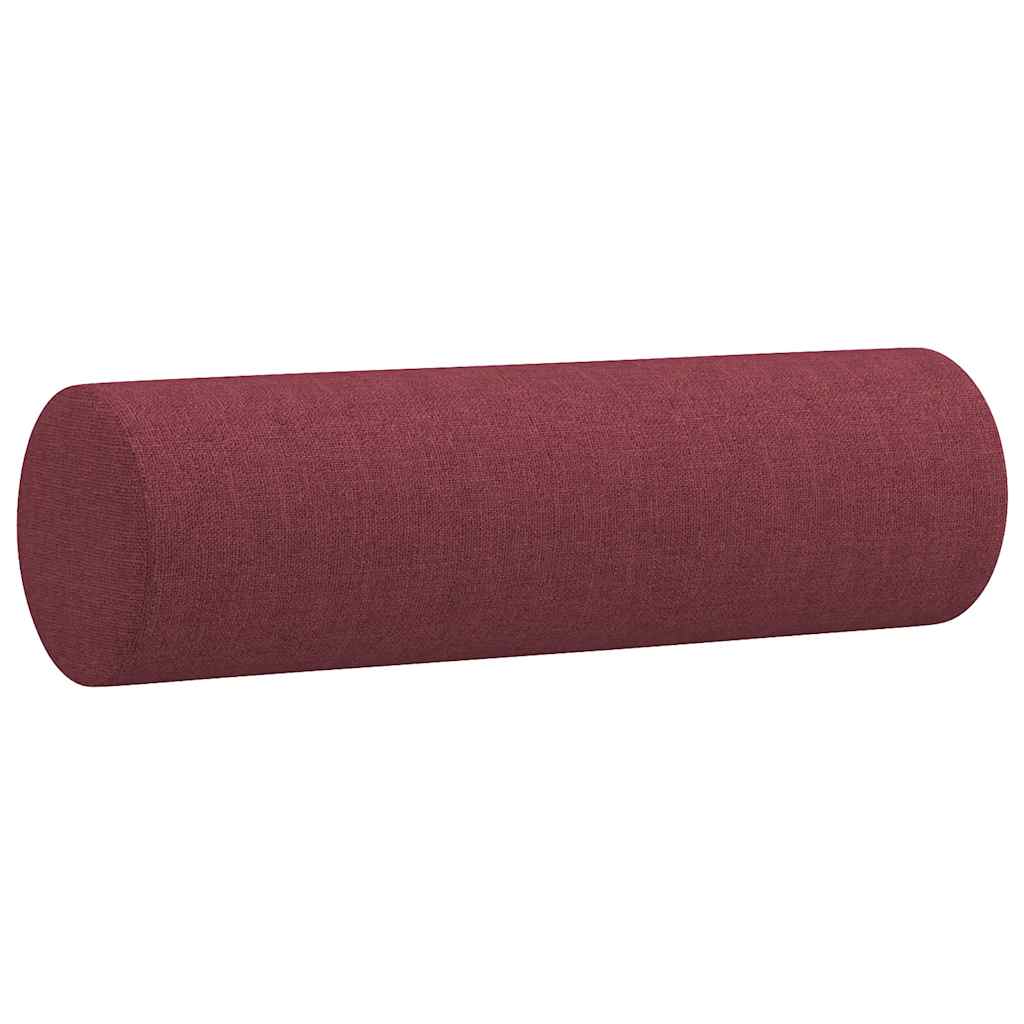 2-dijelni set sofa s jastucima crvena boja vina od tkanine