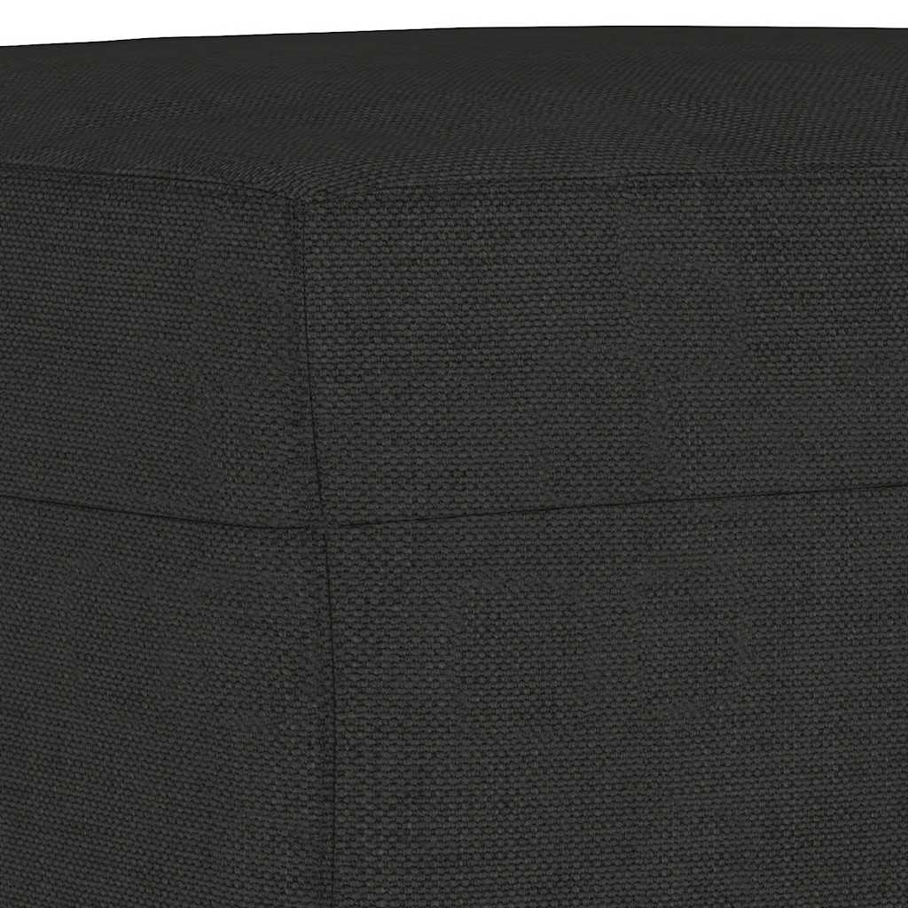 3-dijelni set sofa s jastucima crni od mikrovlakana