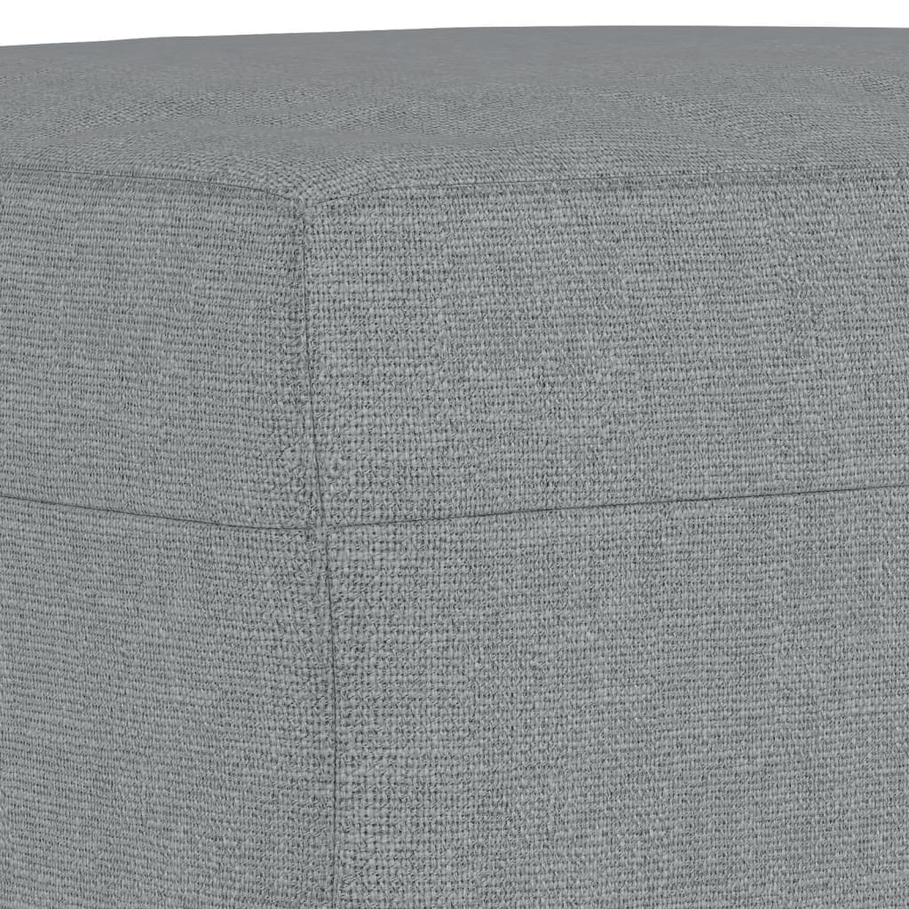 3-dijelni set sofa s jastucima svjetlosivi od tkanine