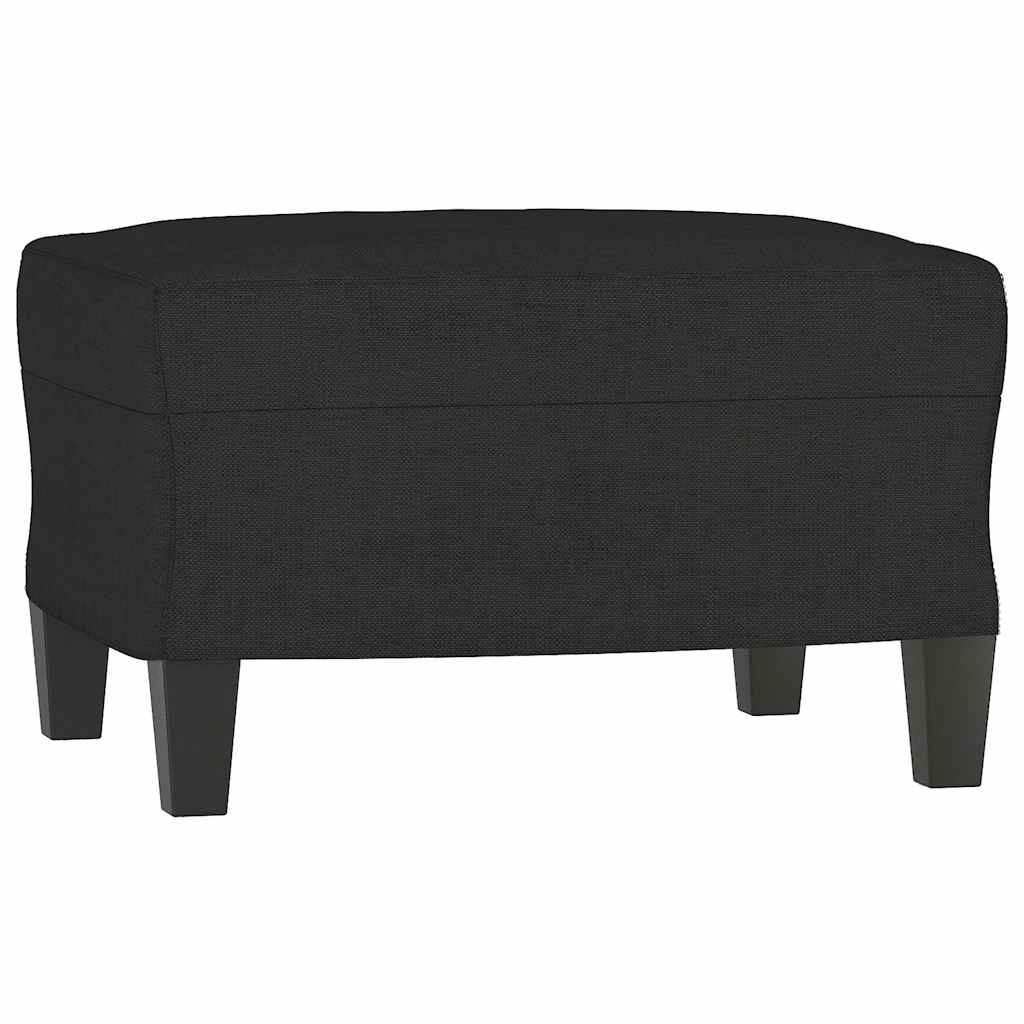 3-dijelni set sofa s jastucima crni od tkanine