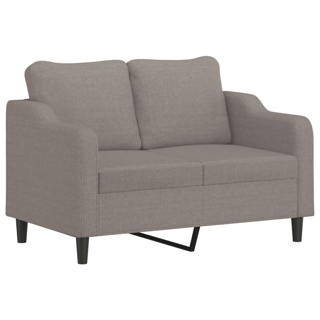 3-dijelni set sofa s jastucima smeđesivi od tkanine