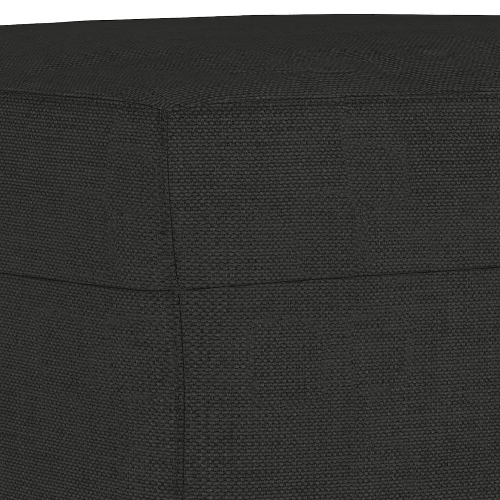 3-dijelni set sofa s jastucima crni od mikrovlakana