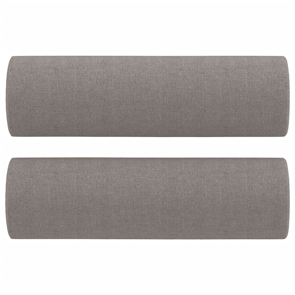 3-dijelni set sofa s jastucima smeđesivi od tkanine