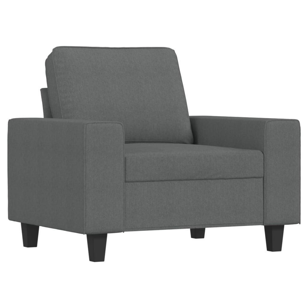 3-dijelni set sofa tamnosivi od tkanine