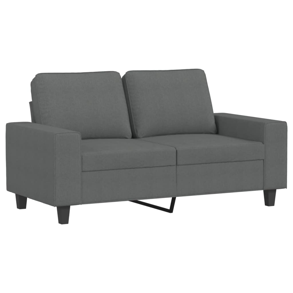 4-dijelni set sofa tamnosivi od tkanine