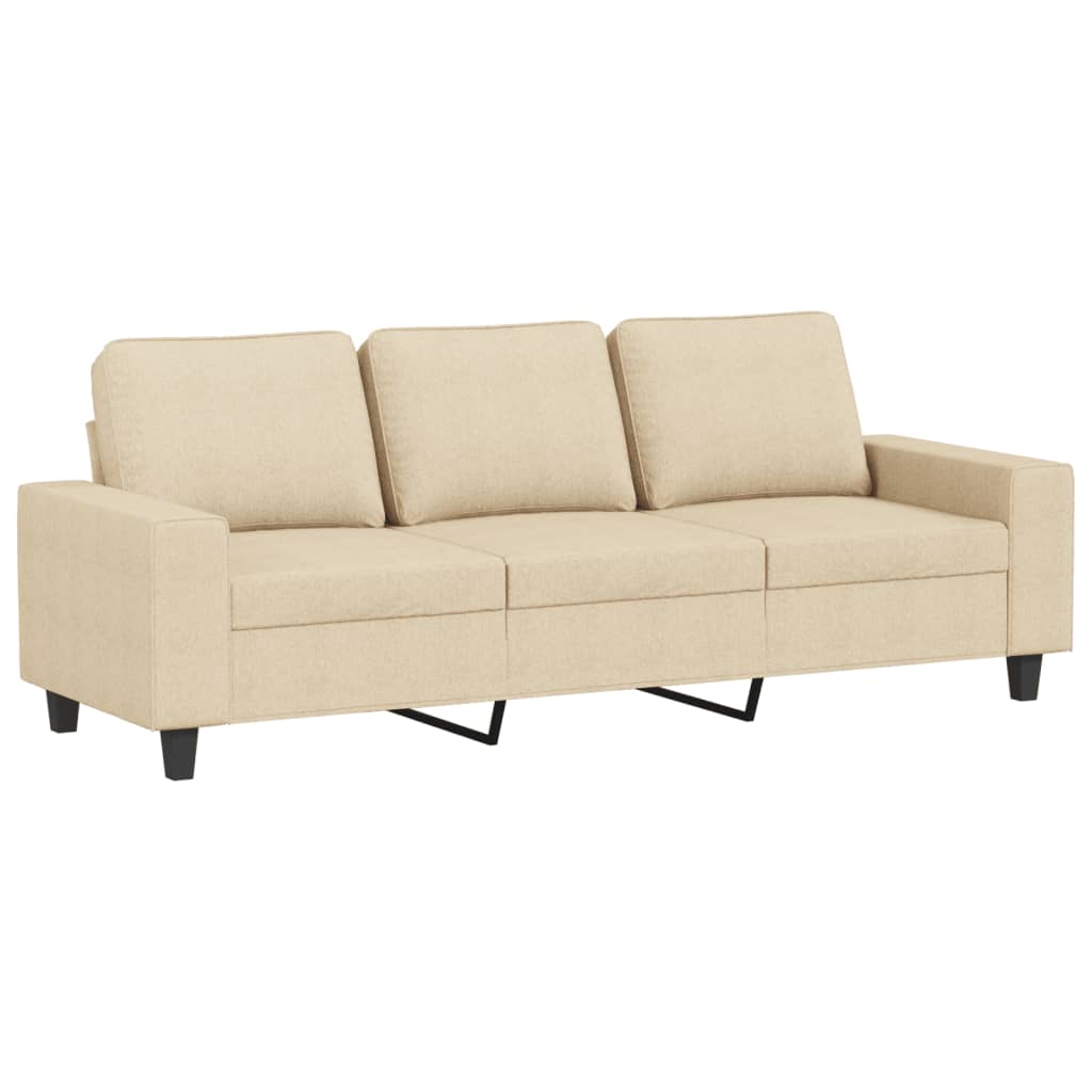 4-dijelni set sofa krem od tkanine