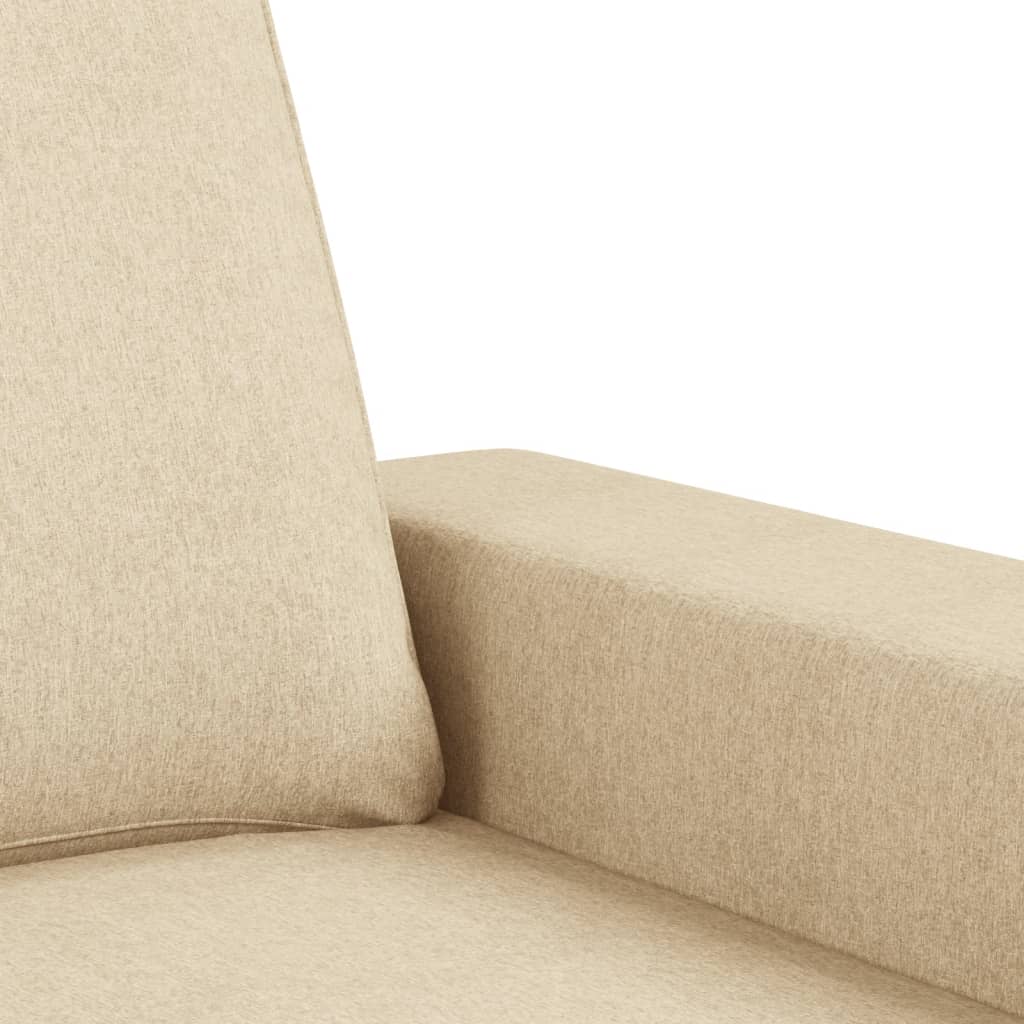 4-dijelni set sofa krem od tkanine
