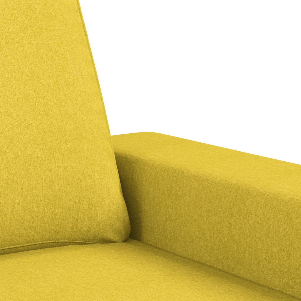 4-dijelni set sofa svjetložuti od tkanine
