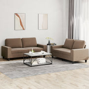 2-dijelni set sofa smeđi od tkanine Smeđa