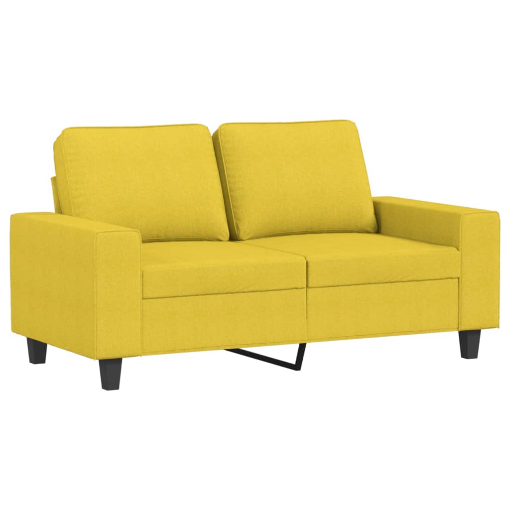 2-dijelni set sofa svjetložuti od tkanine