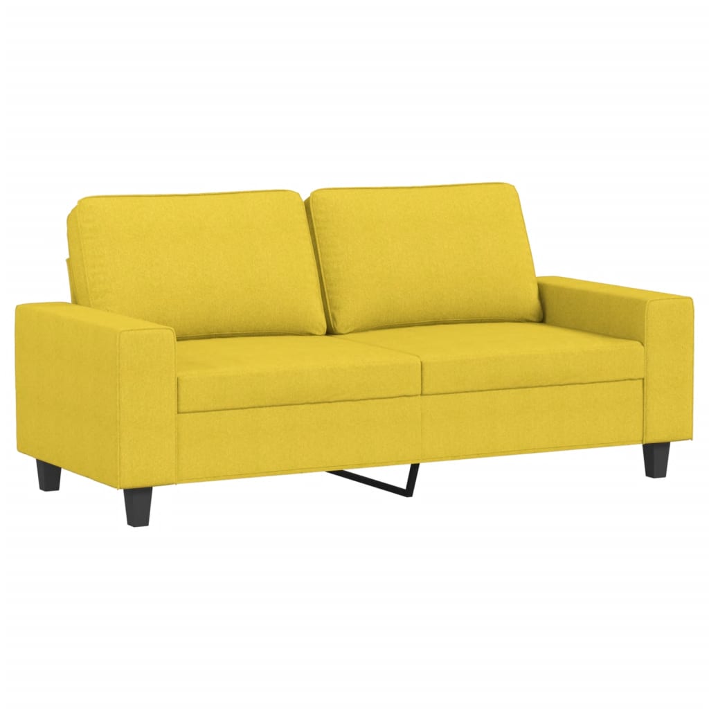 2-dijelni set sofa svjetložuti od tkanine
