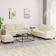 3-dijelni set sofa krem od mikrovlakana
