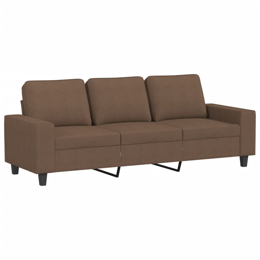 2-dijelni set sofa smeđi od tkanine