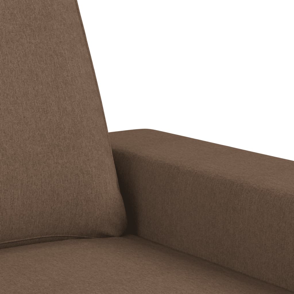 2-dijelni set sofa smeđi od tkanine