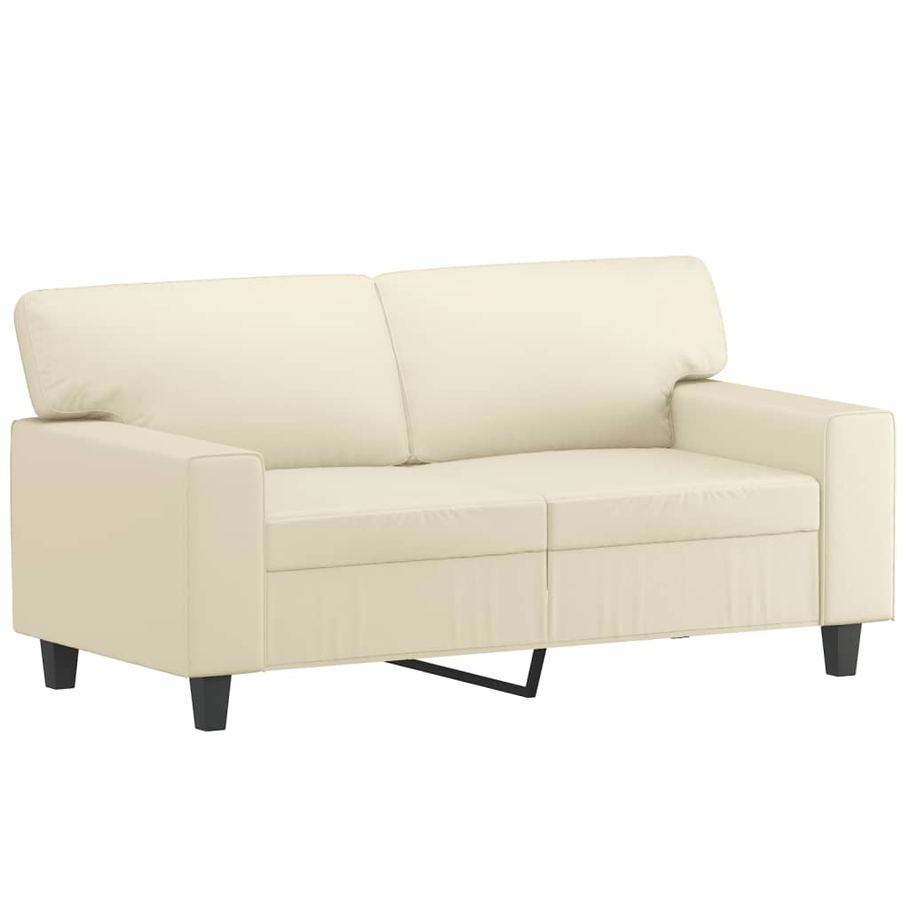 2-dijelni set sofa krem od umjetne kože