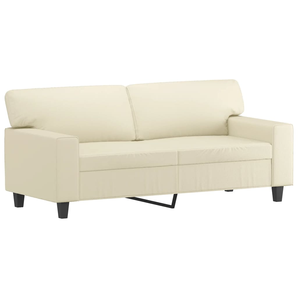 2-dijelni set sofa krem od umjetne kože