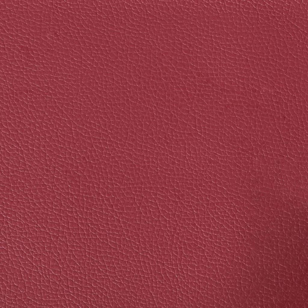 2-dijelni set sofa crvena boja vina od umjetne kože