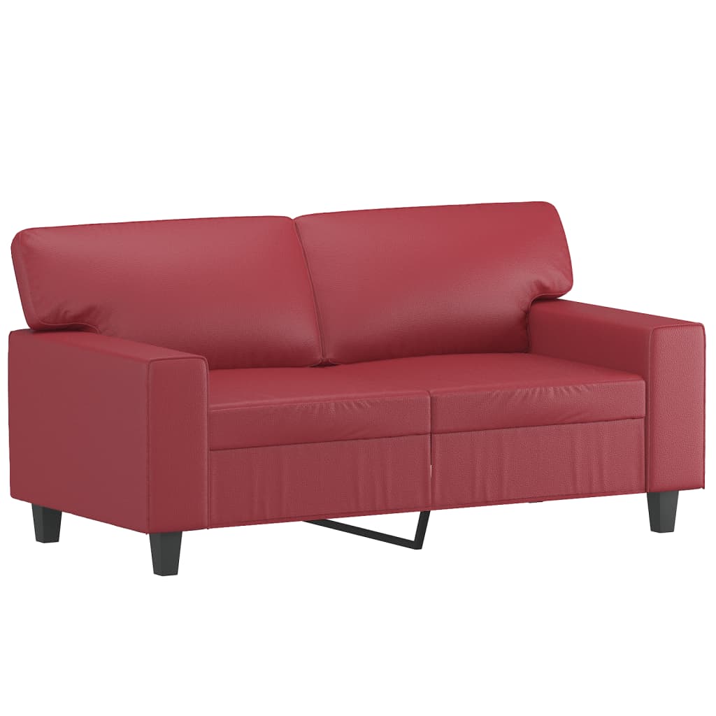 3-dijelna sofa garnitura vino crvena umjetna koža