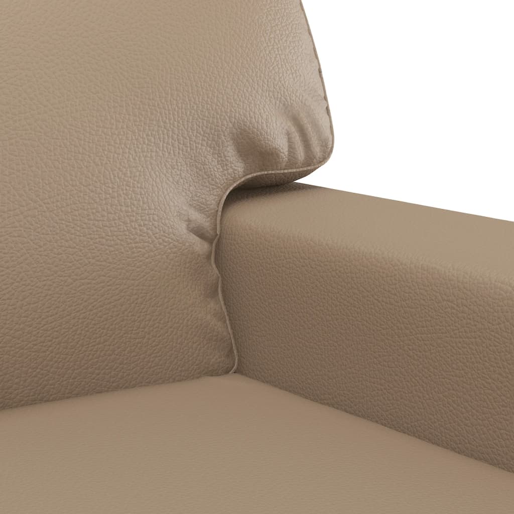 3-dijelni set sofa boja cappuccina od umjetne kože
