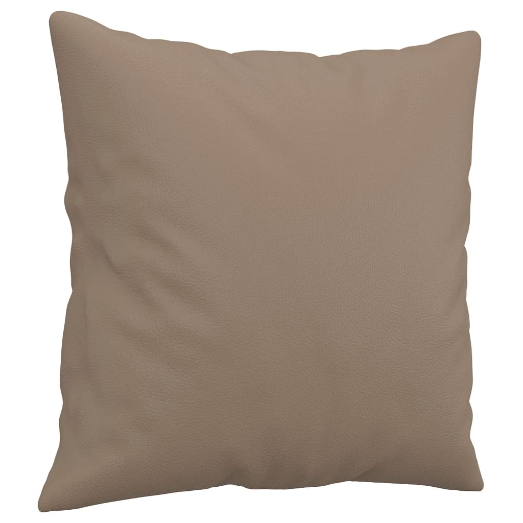 2-dijelni set sofa s jastucima boja cappuccina od umjetne kože