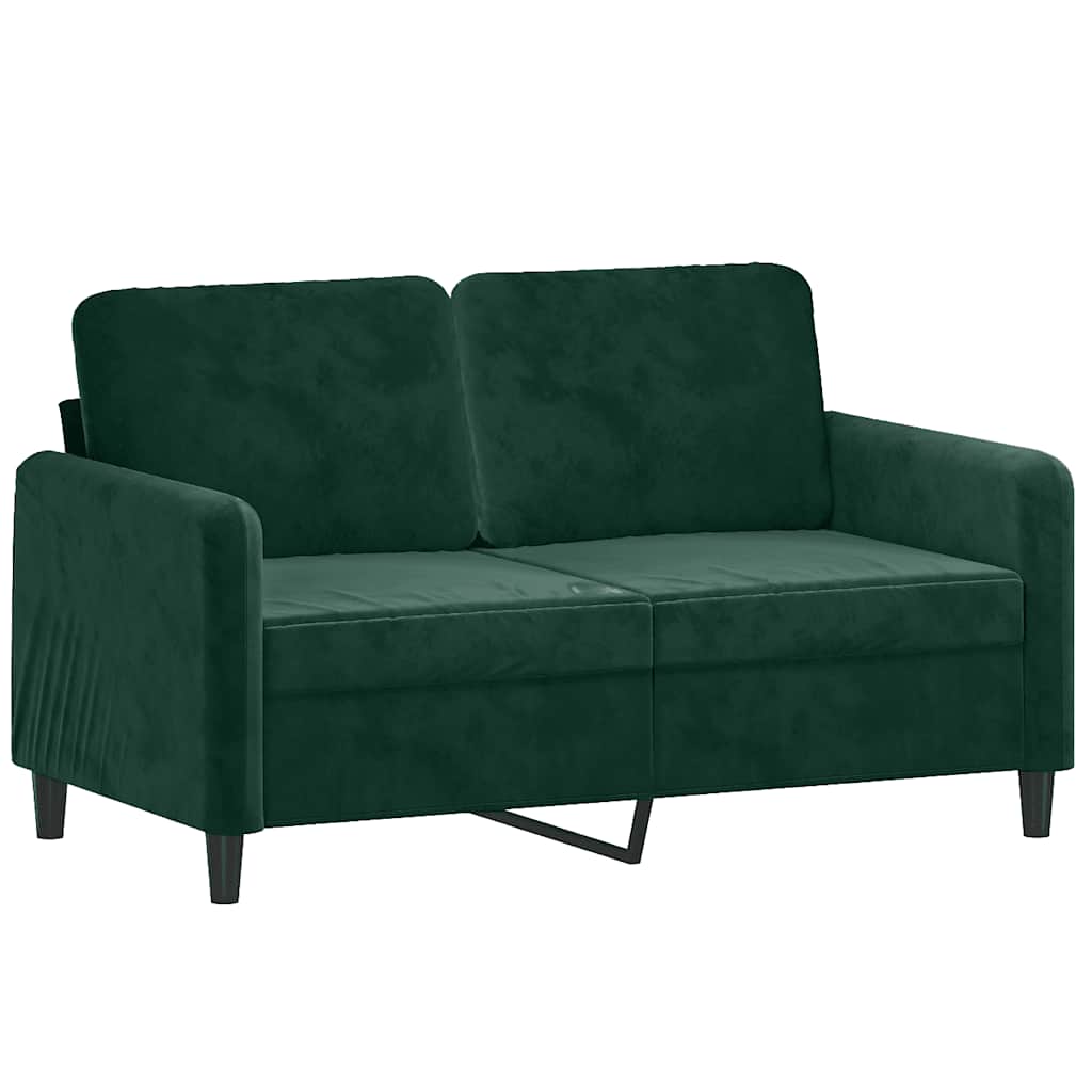 3-dijelni set sofa tamnozeleni baršunasti