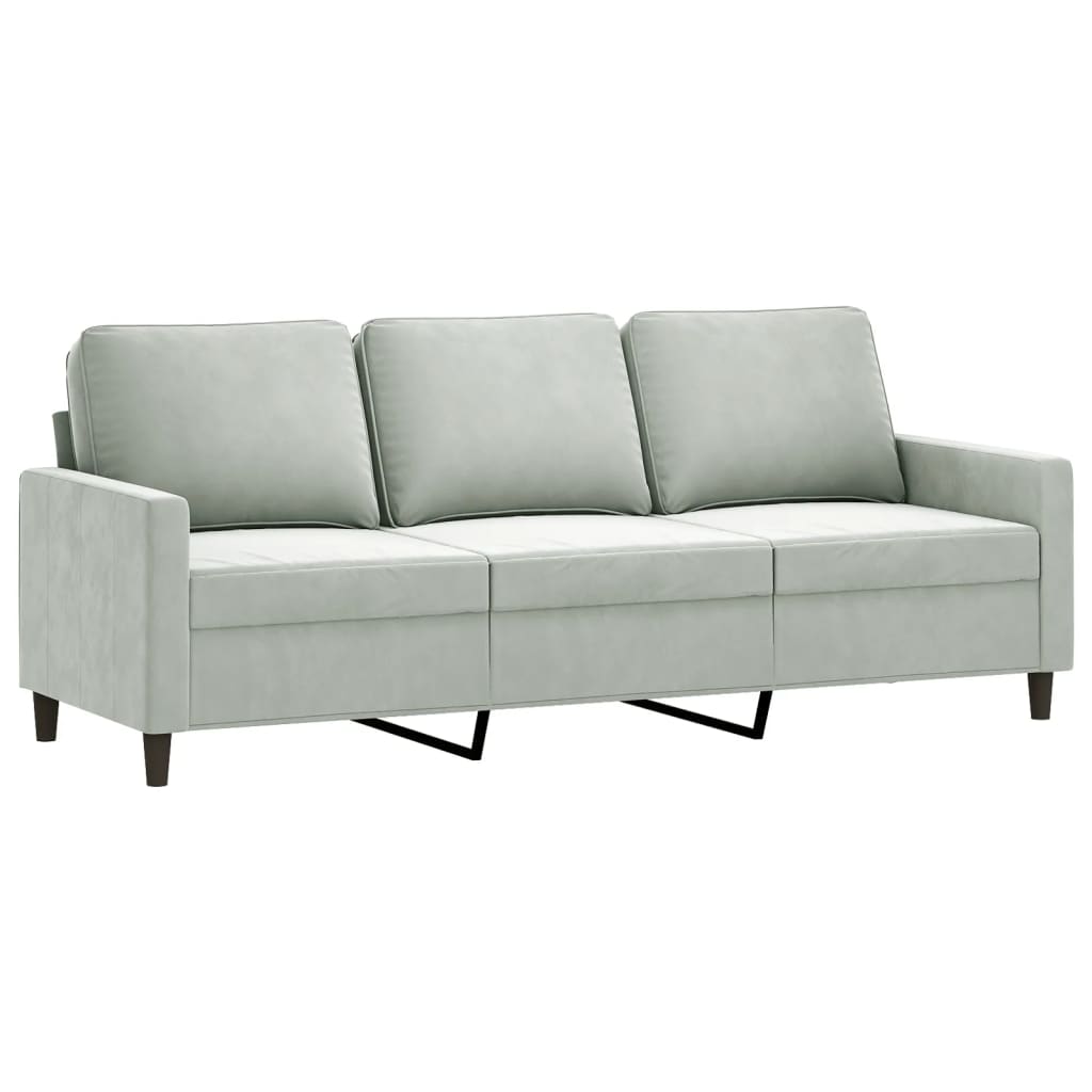 4-dijelni set sofa svjetlosivi baršunasti