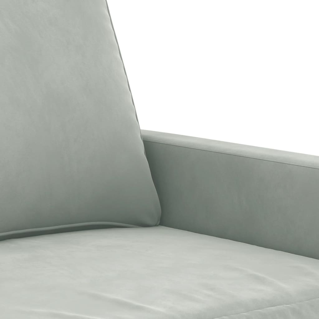 4-dijelni set sofa svjetlosivi baršunasti