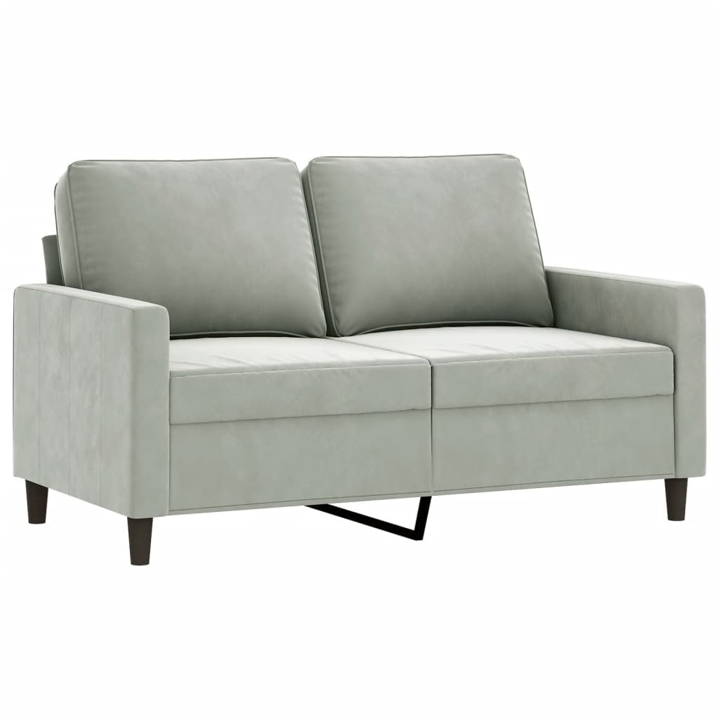4-dijelni set sofa s jastucima svjetlosivi baršunasti