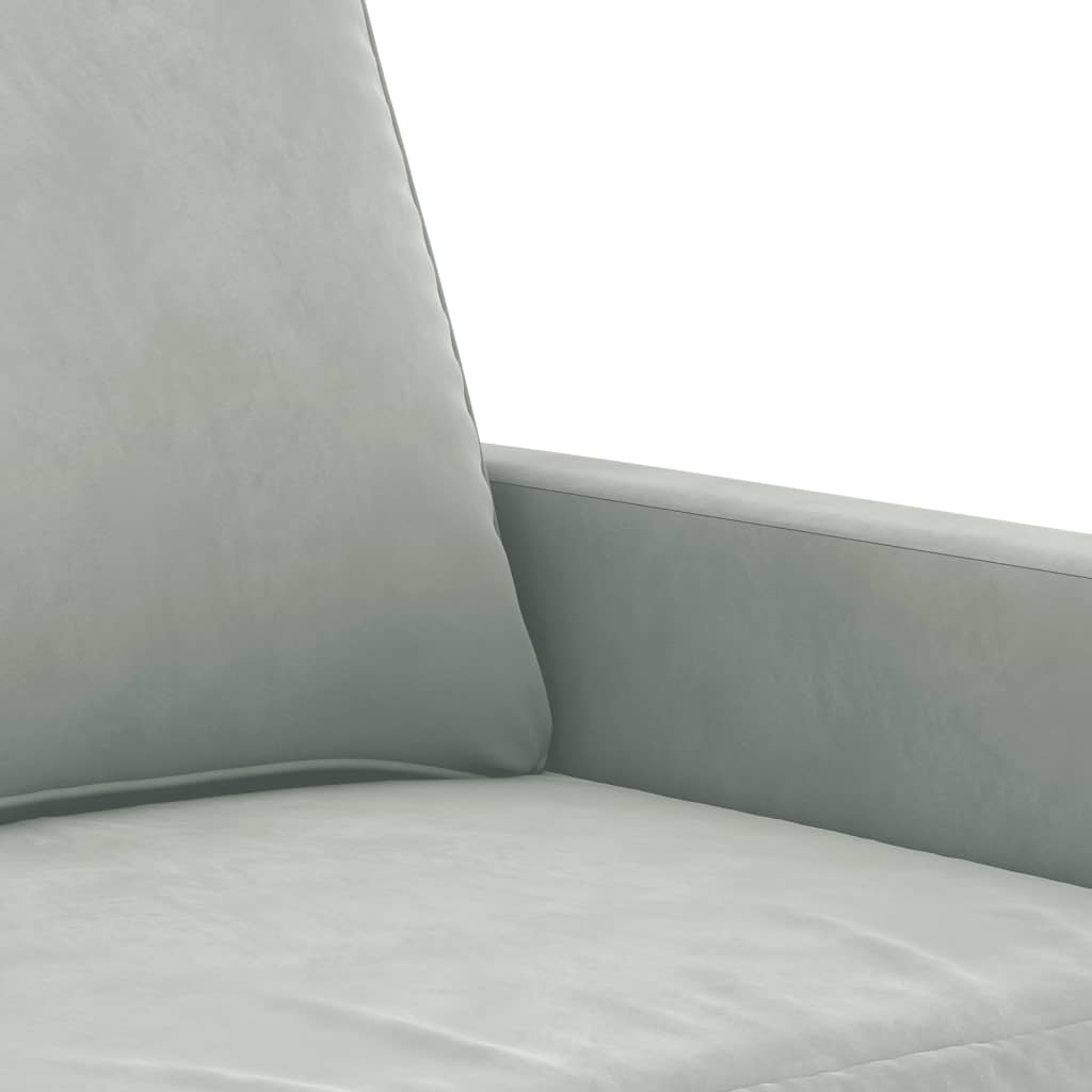 4-dijelni set sofa s jastucima svjetlosivi baršunasti