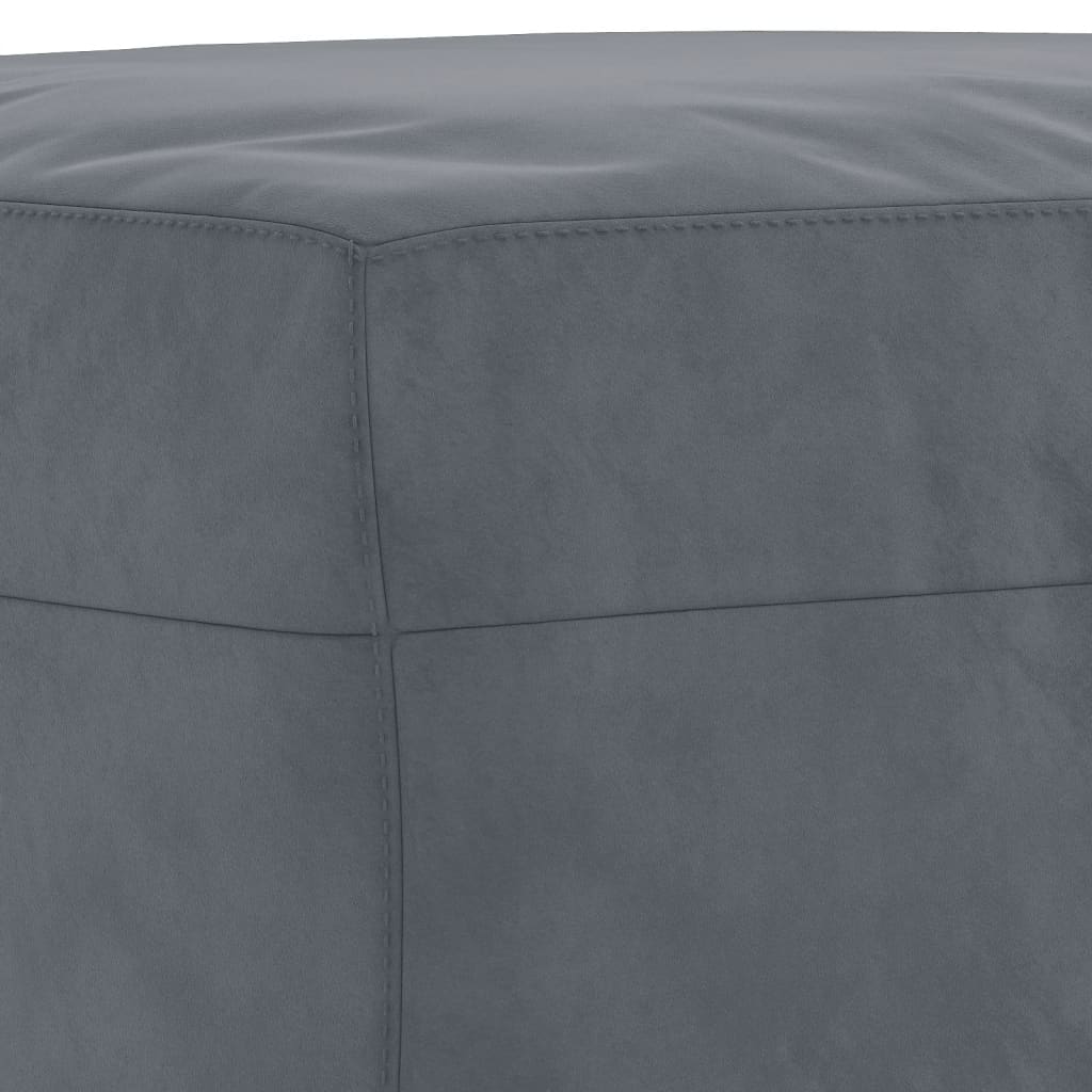 4-dijelni set sofa s jastucima tamnosivi baršunasti