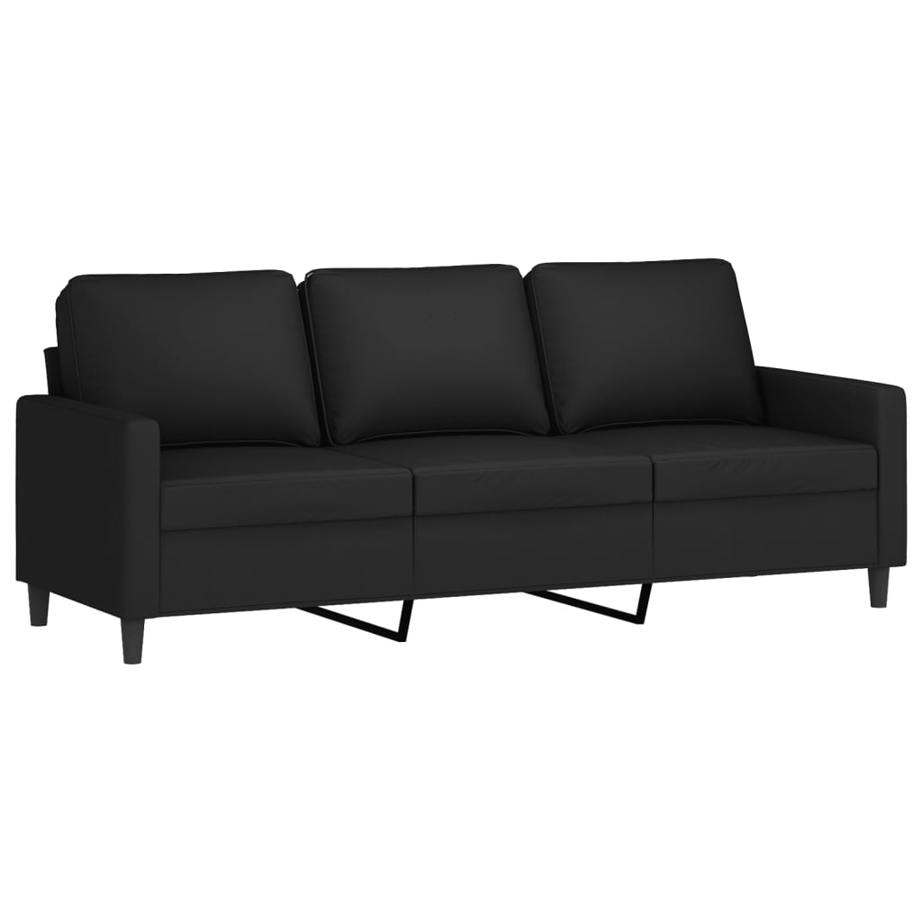 4-dijelni set sofa s jastucima crni baršunasti