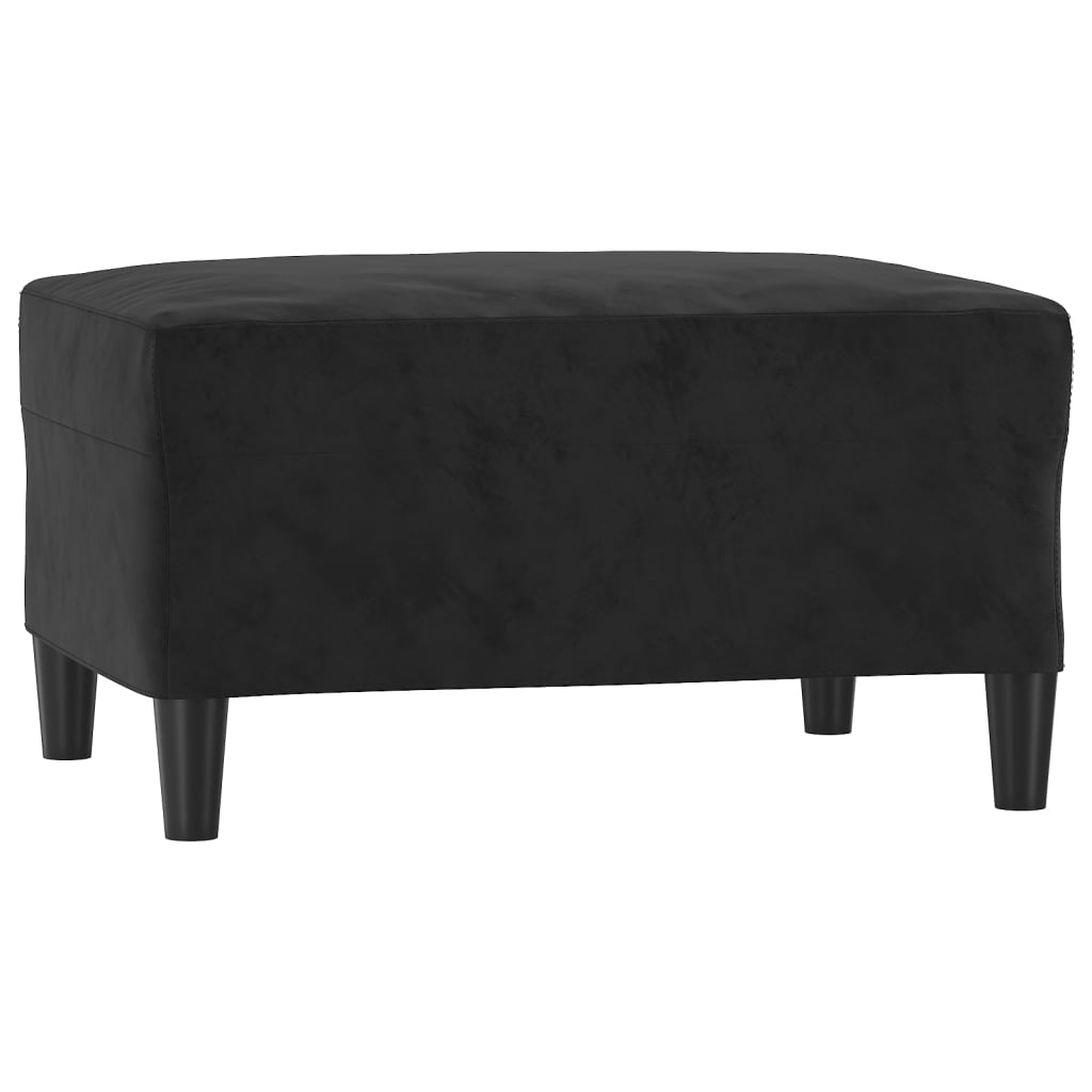 4-dijelni set sofa s jastucima crni baršunasti