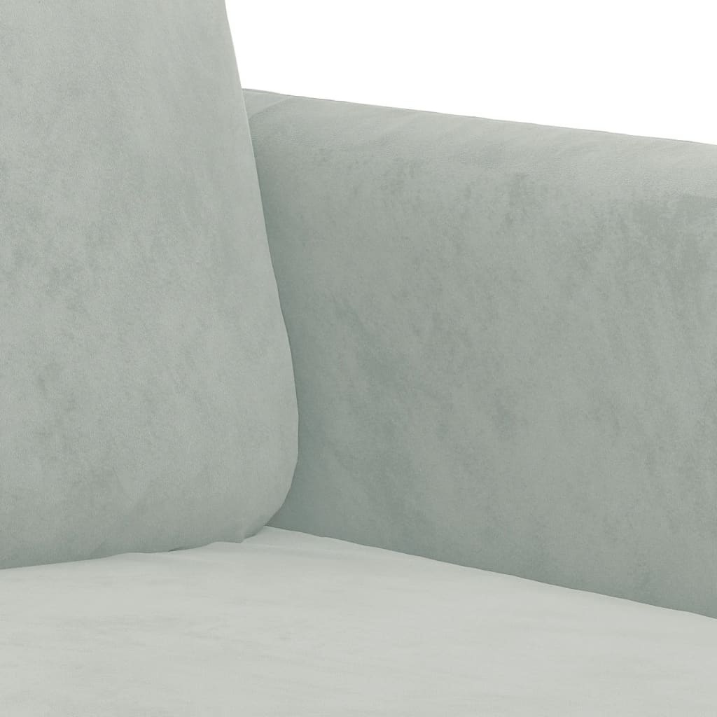 2-dijelni set sofa svjetlosivi baršunasti